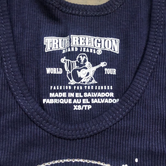 ✨🆕✨True Religion | Blue long ribbed tank top - Picture 6 of 7